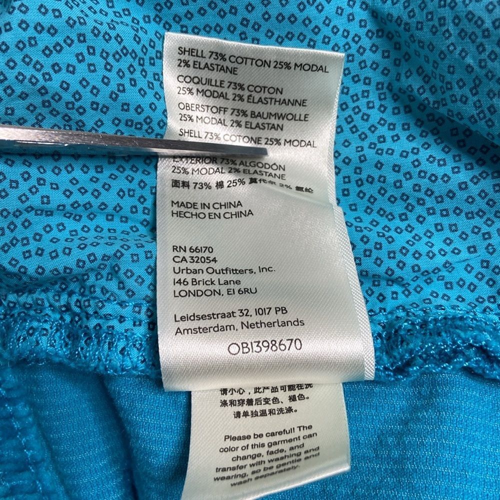 Maeve Anthropologie Women Corduroy High Rise Tapered Pants Teal Blue Size 27 - Picture 9 of 10